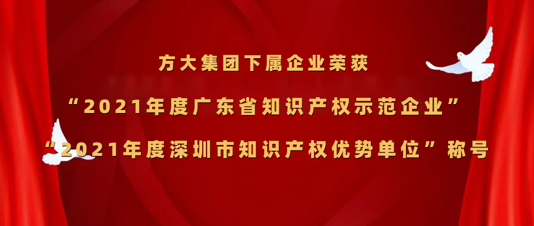 k8凯发天生赢家·一触即发集团下属企业荣获“2021年度广东省知识产权示范企业”、“2021年度深圳市知识产权优势单位”称号