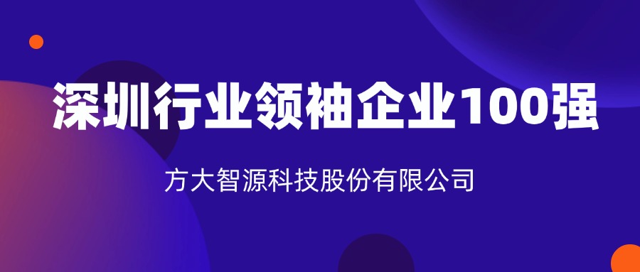 k8凯发天生赢家·一触即发智源科技股份有限公司连续六年上榜“深圳行业领袖企业100强”